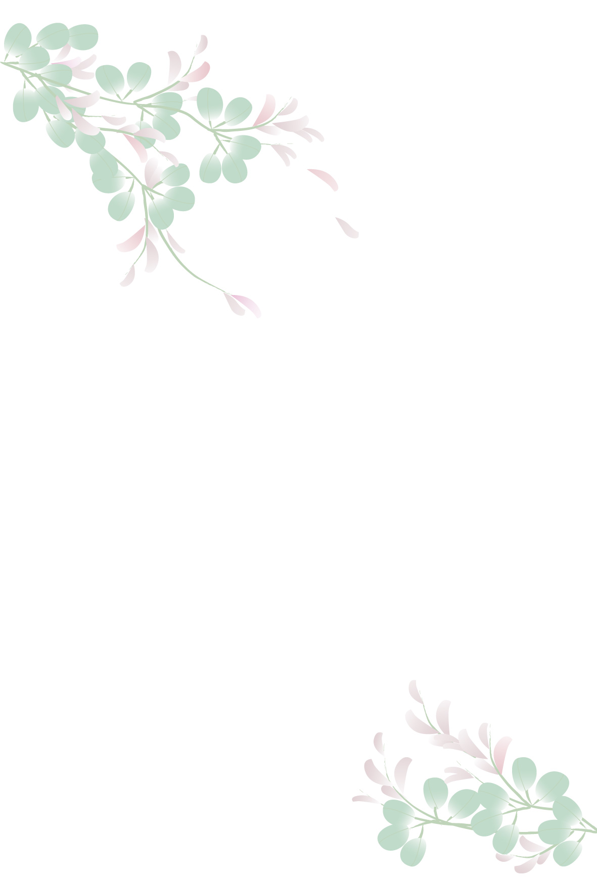 はがき素材 季節の花工房】喪中はがき無料テンプレート/萩-2